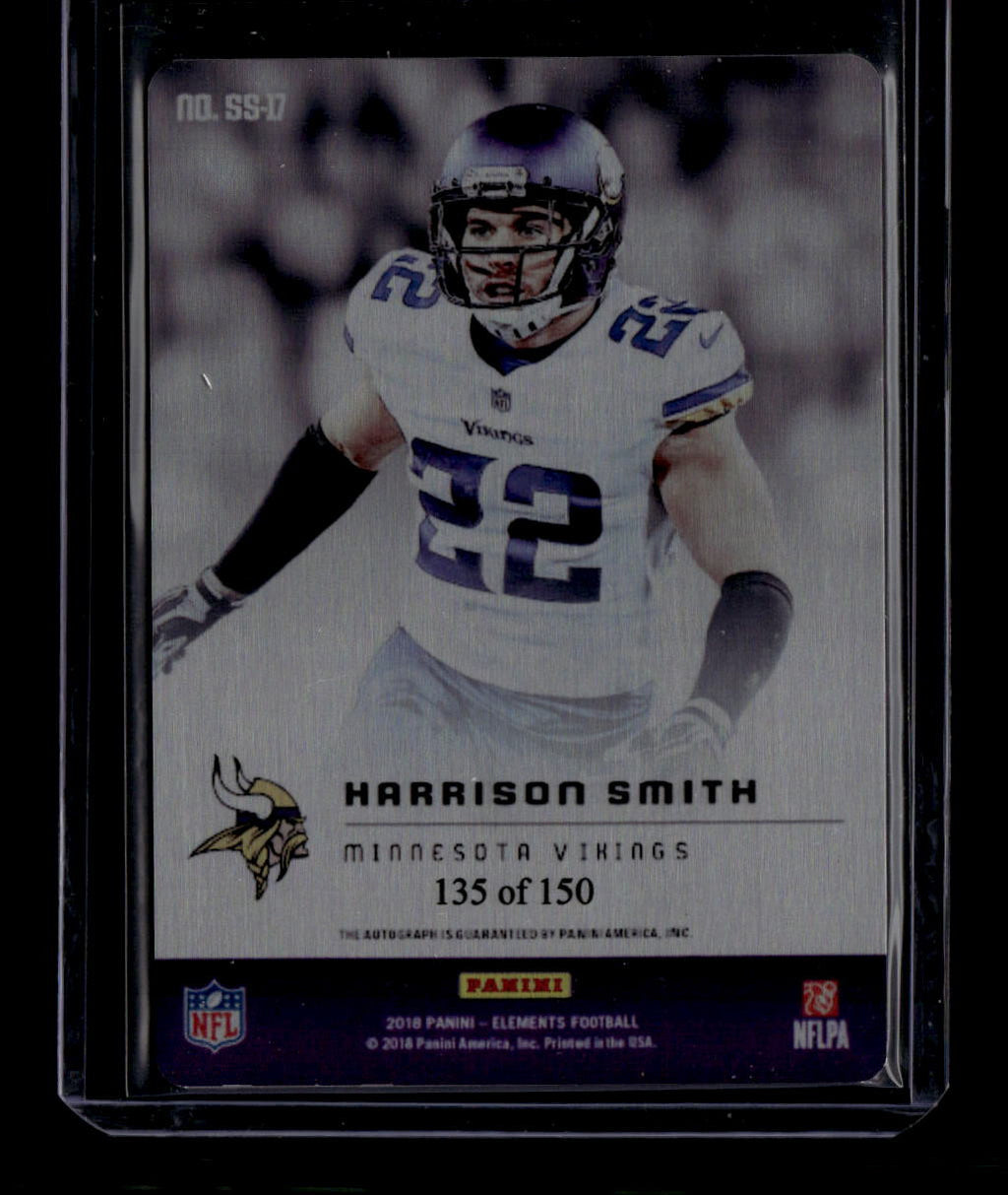 DELETE 180958 2018 Panini Elements Signatures Steel 1 Harrison Smith Auto 135/150
