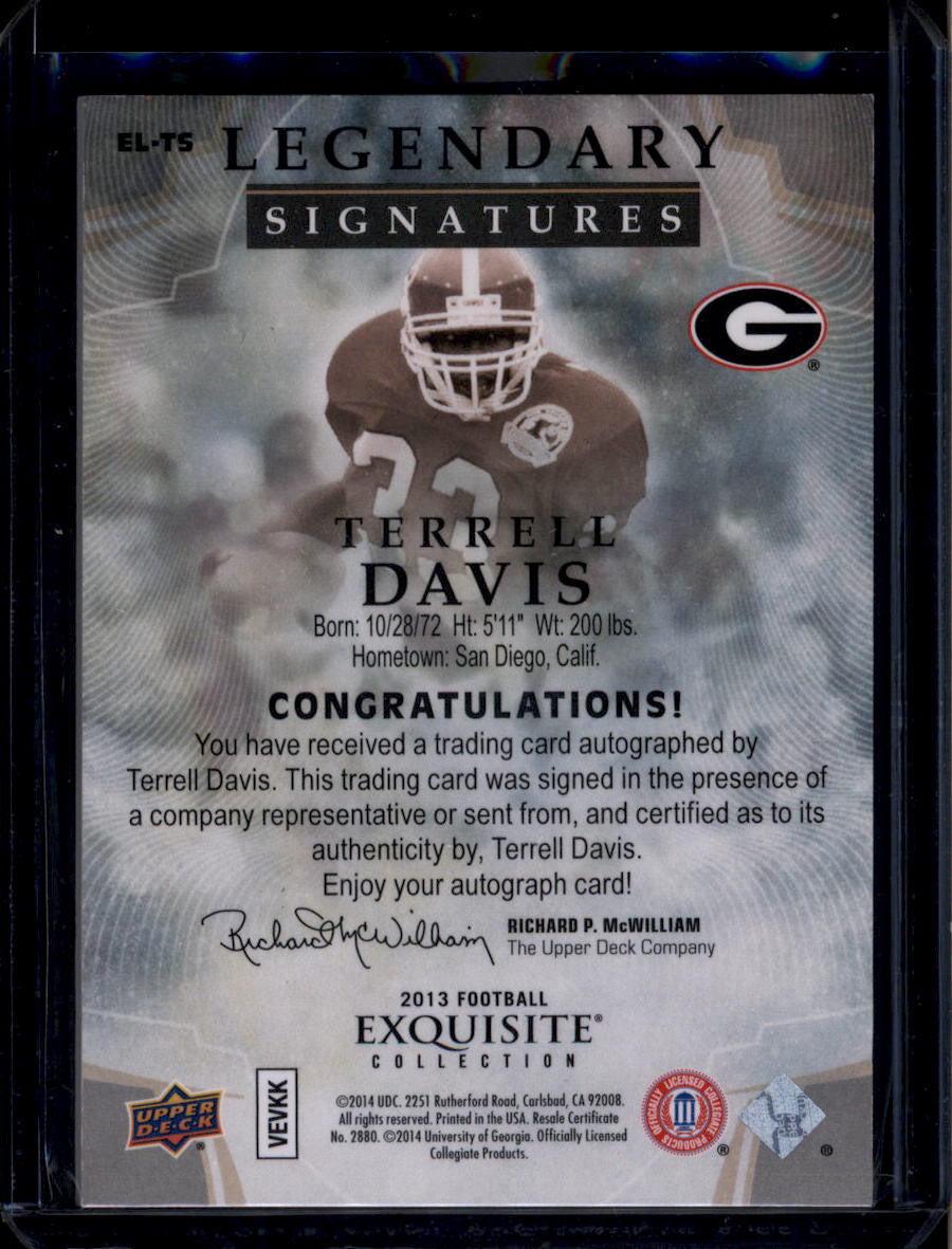 DELETE 180960 2013 Exquisite Collection Legendary Signatures ELTS Terrell Davis Auto 4/60