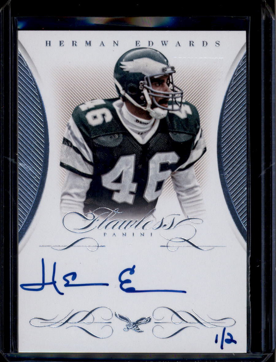 DELETE 180961 2018 Panini Honors Recollection '15 Flawless Inscription Herman Edwards Auto 1/2