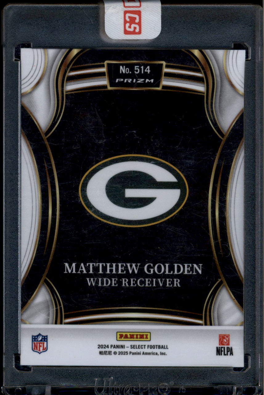 DELETE 180962 2024 Select '25 XRC Prizm 514 Matthew Golden XRC Rookie