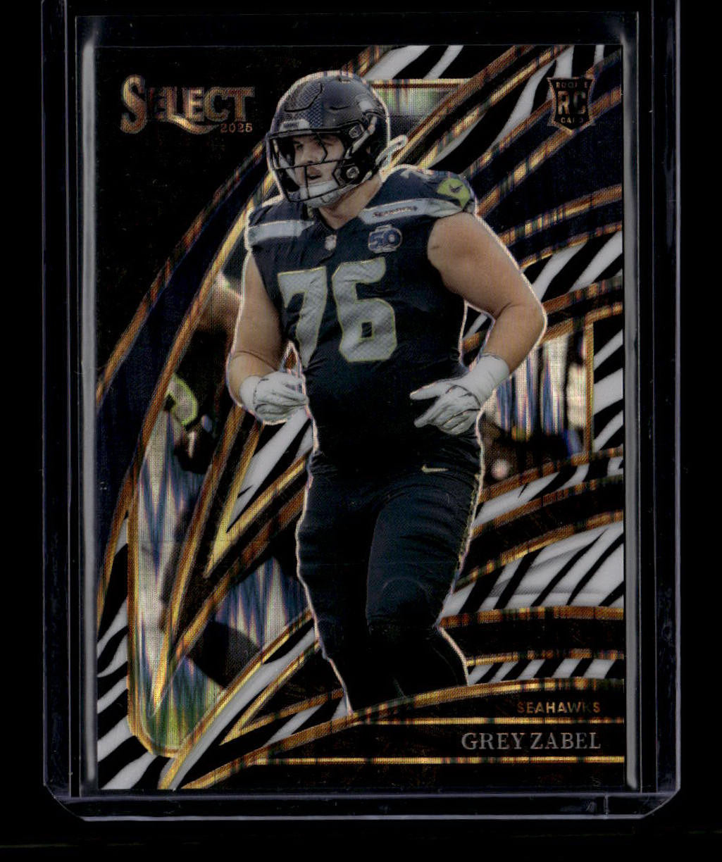 DELETE 180963 2025 Select Prizm Zebra Shock Refractor 215 Grey Zabel Rookie Club Level