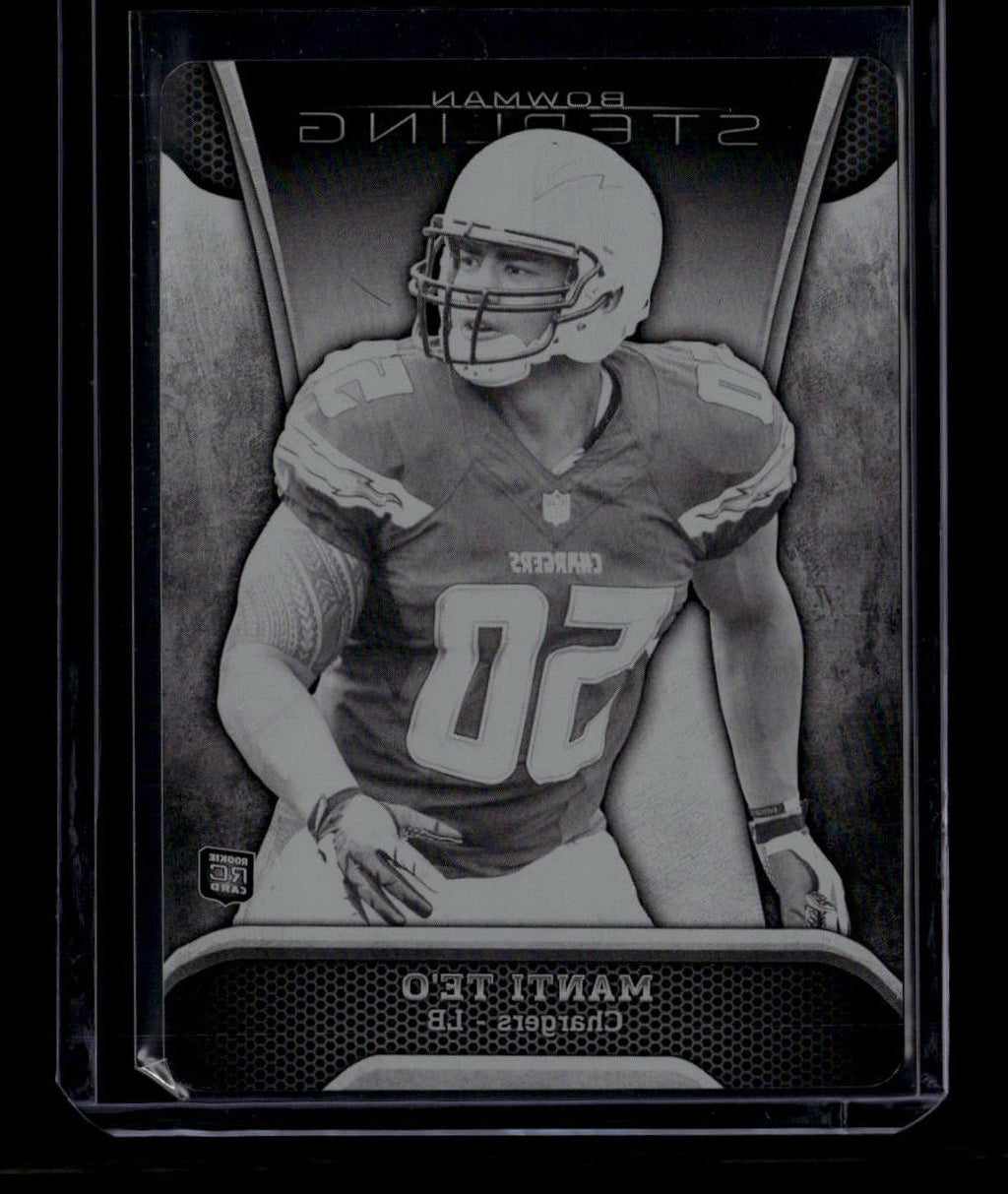 DELETE 180965 2013 Bowman Sterling Printing Plate Black 55 Manti Te'o Rookie 1/1