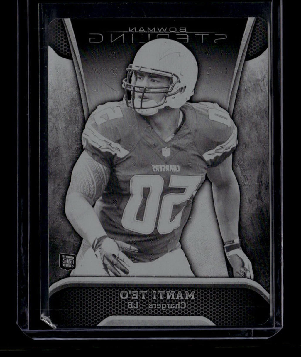 DELETE 180965 2013 Bowman Sterling Printing Plate Black 55 Manti Te'o Rookie 1/1