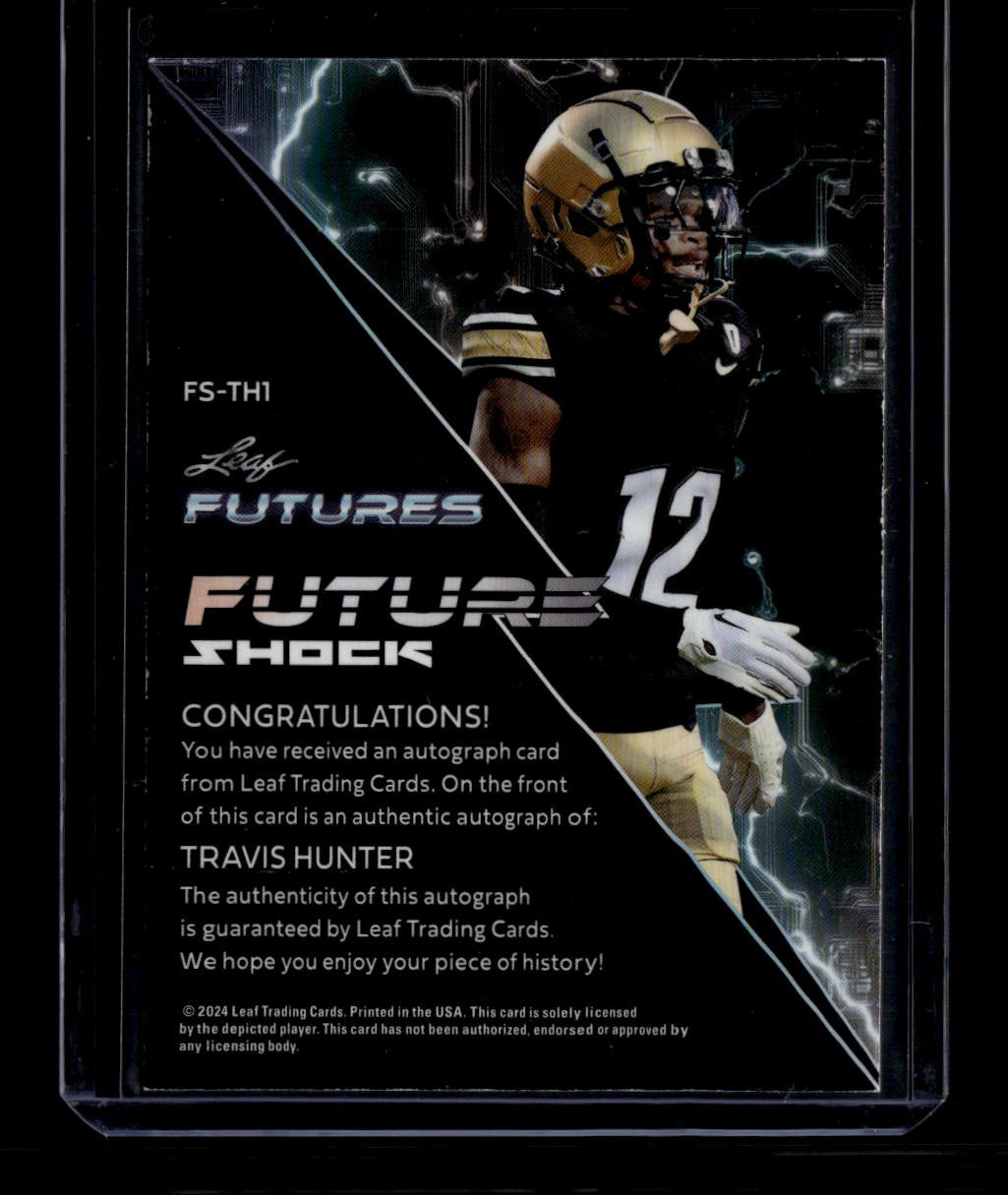 DELETE 180968 2024 Leaf Futures Future Shock Holo Silver fsth1 Travis Hunter Rookie Auto 4/5