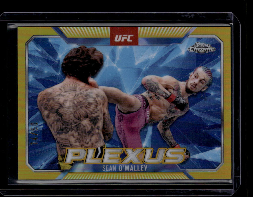 DELETE 180990 2025 Topps Chrome UFC Plexus Gold Refractor plx5 Sean O'Malley 14/50