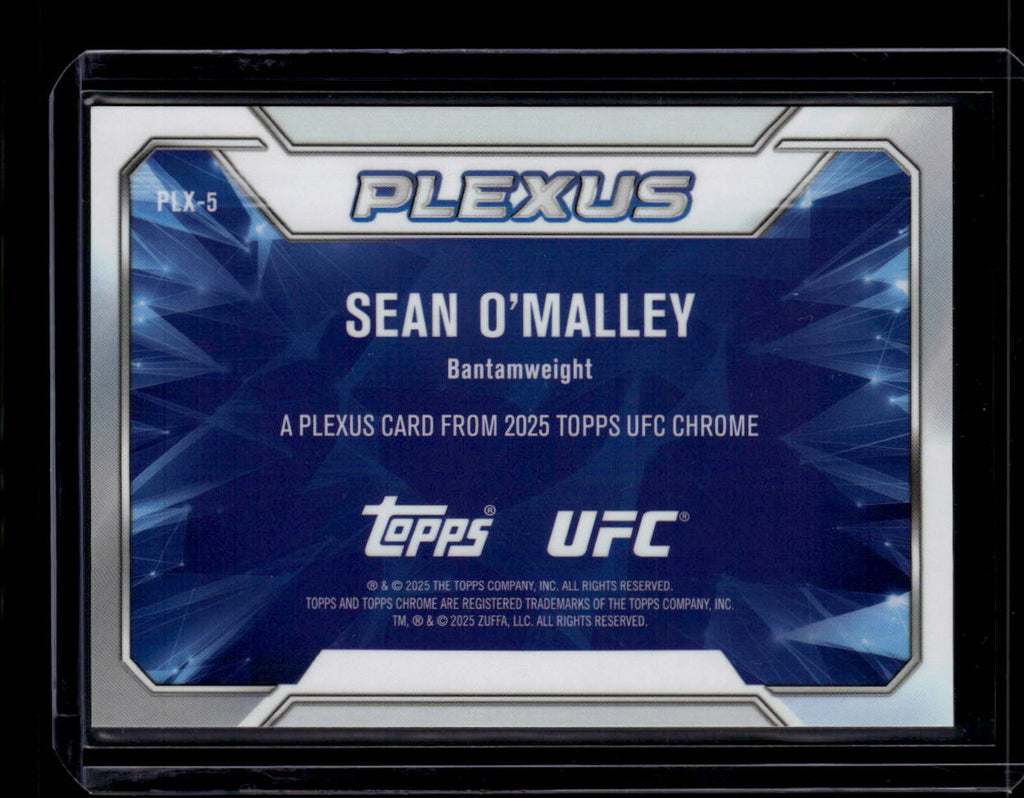 DELETE 180990 2025 Topps Chrome UFC Plexus Gold Refractor plx5 Sean O'Malley 14/50