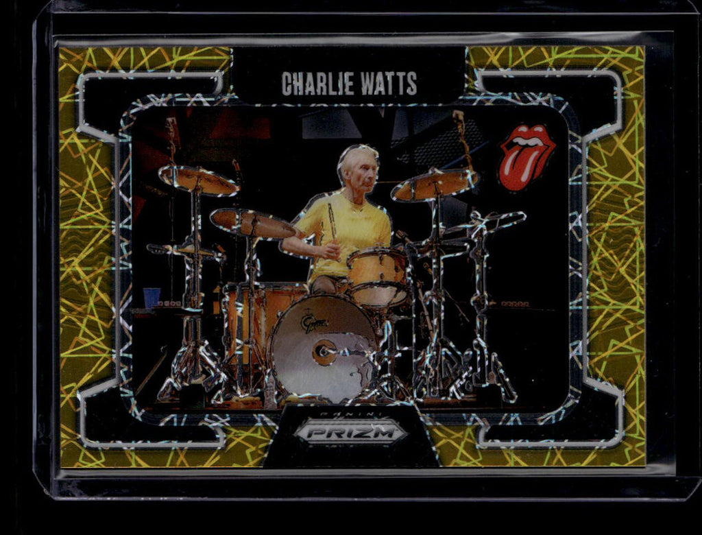 DELETE 180992 2025 Panini Prizm The Rolling Stones Prizms Gold Refractor 98 Charlie Watts 5/10