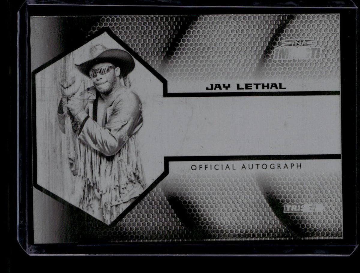 DELETE 180996 2009 TRISTAR TNA Impact Autographs Printing Plate Black ia28 Jay Lethal 1/1