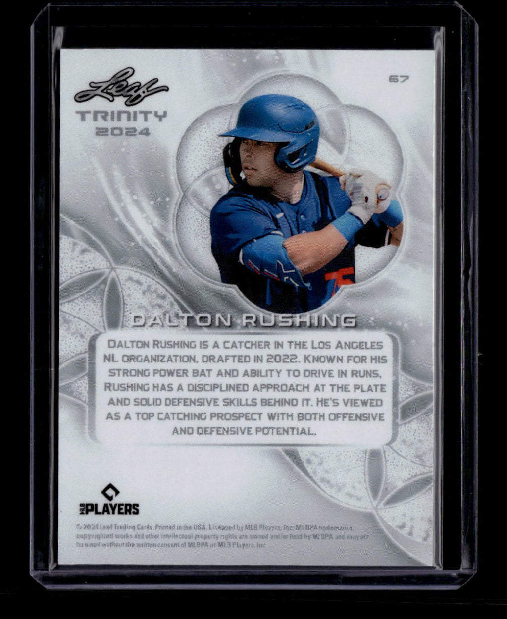 DELETE 180999 2024 Leaf Trinity Black Gold 67 Dalton Rushing Rookie 1/1