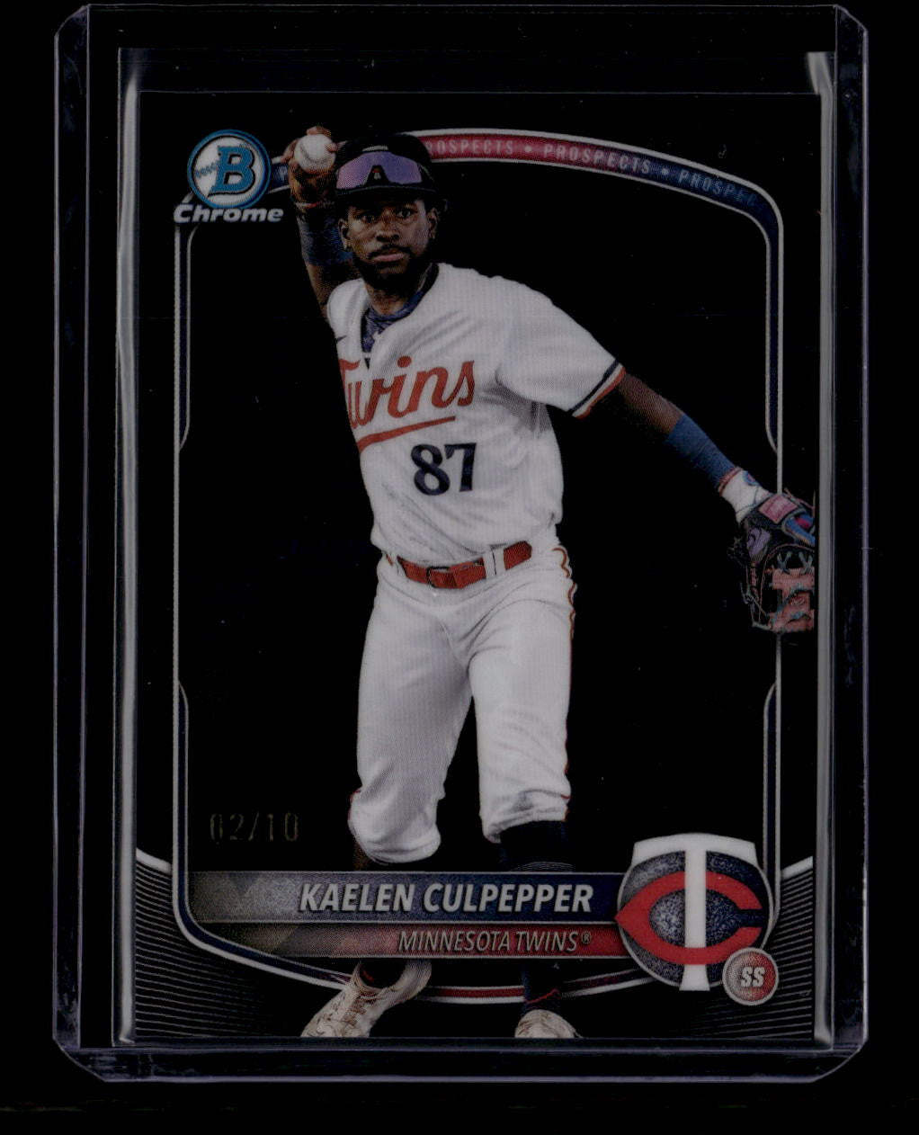 DELETE 181002 2025 Bowman Chrome Draft Sapphire Black Refractor Kaelen Culpepper Rookie 2/10