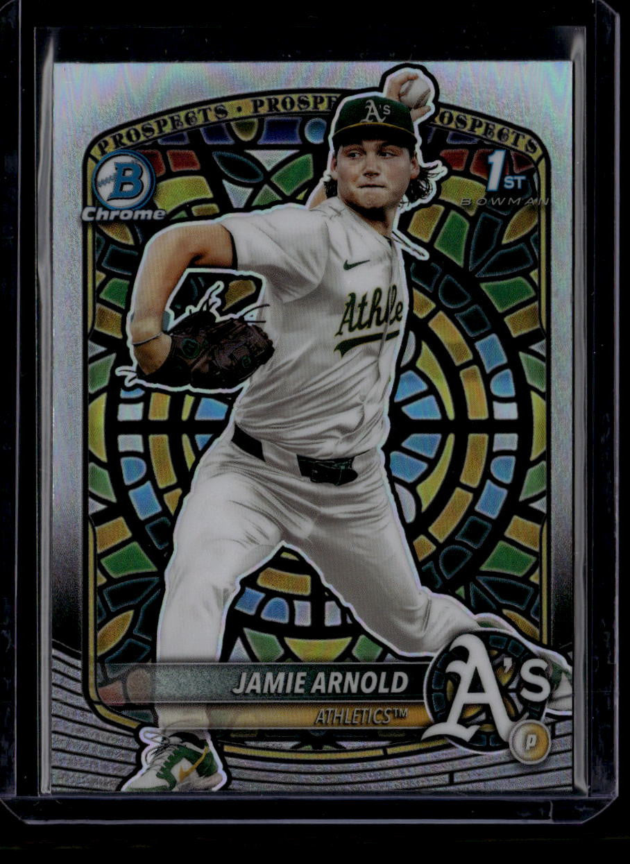 DELETE 181003 2025 Bowman Chrome Draft Etched in Glass Variations bdc30 Jamie Arnold Rookie