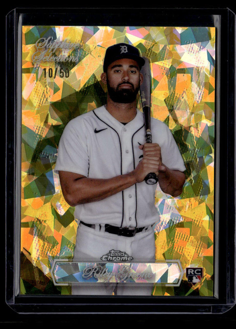DELETE 181006 2023 Topps Chrome Sapphire Selections Gold Refractor ss9 Riley Greene RC 10/50