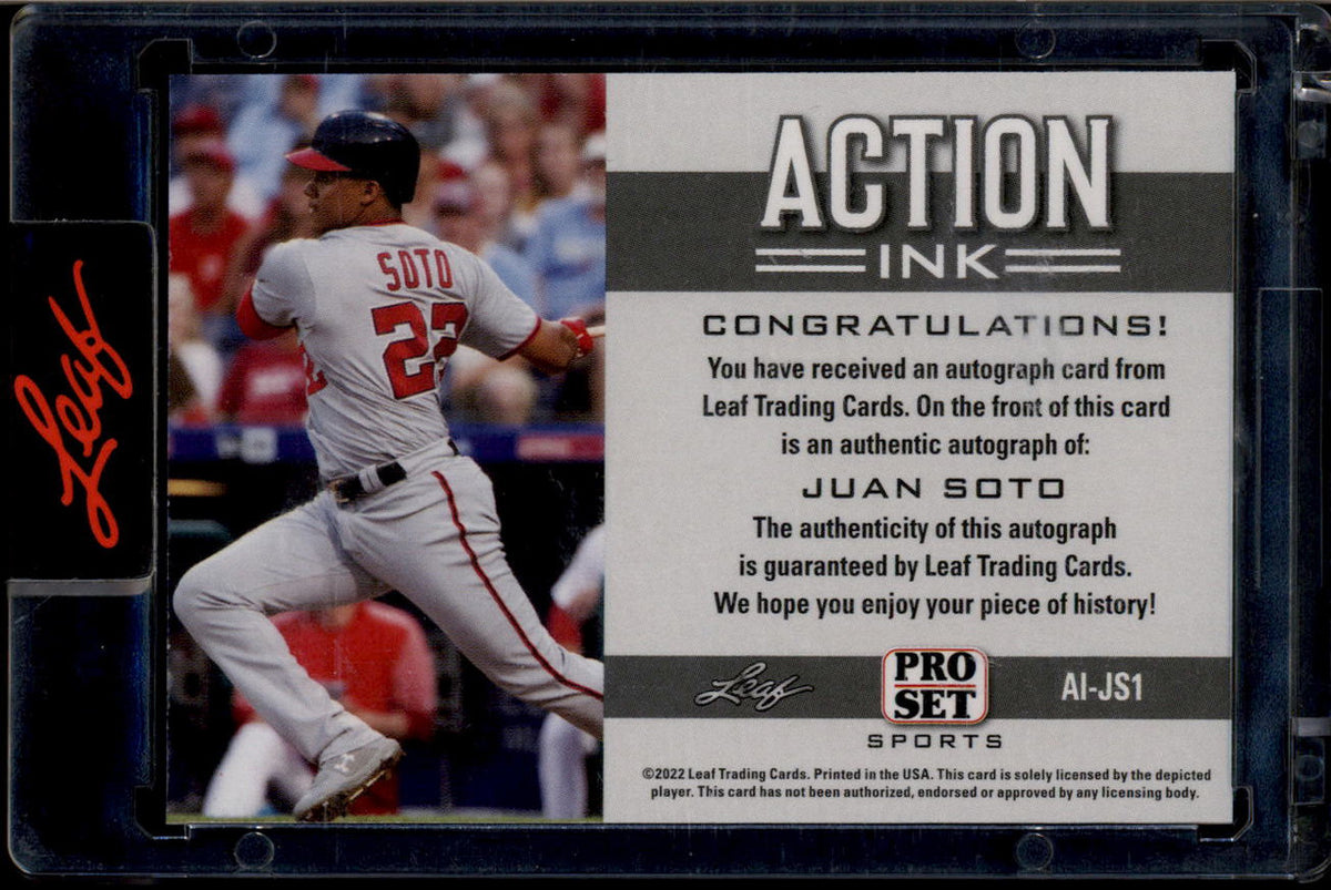 DELETE 181007 2022 Leaf Pro Set Action Ink aijs1 Juan Soto Auto