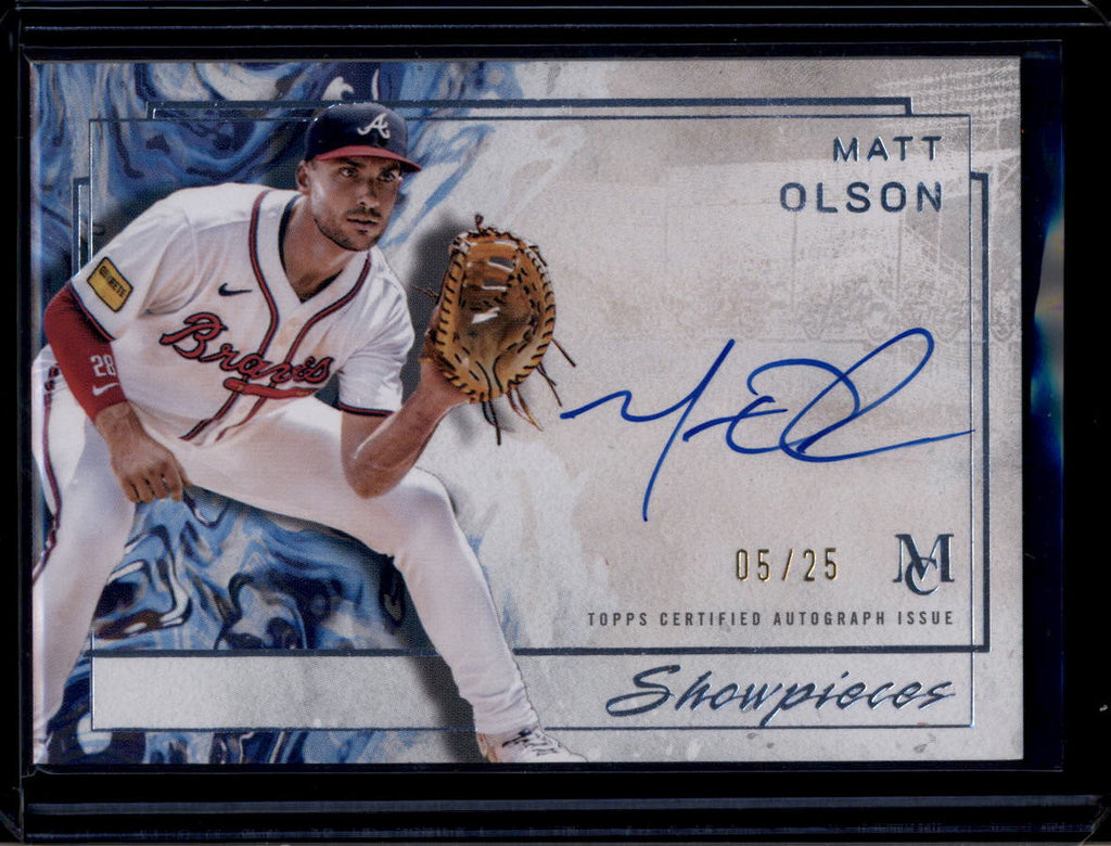 DELETE 181011 2025 Topps Museum Collection Showpieces Autographs SAMO Matt Olson Auto 5/25
