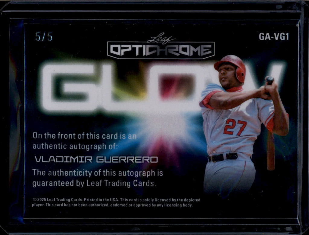 DELETE 181013 2025 Leaf Optichrome Glow Autographs gavg1 Vladimir Guerrero Sr. Auto 5/5