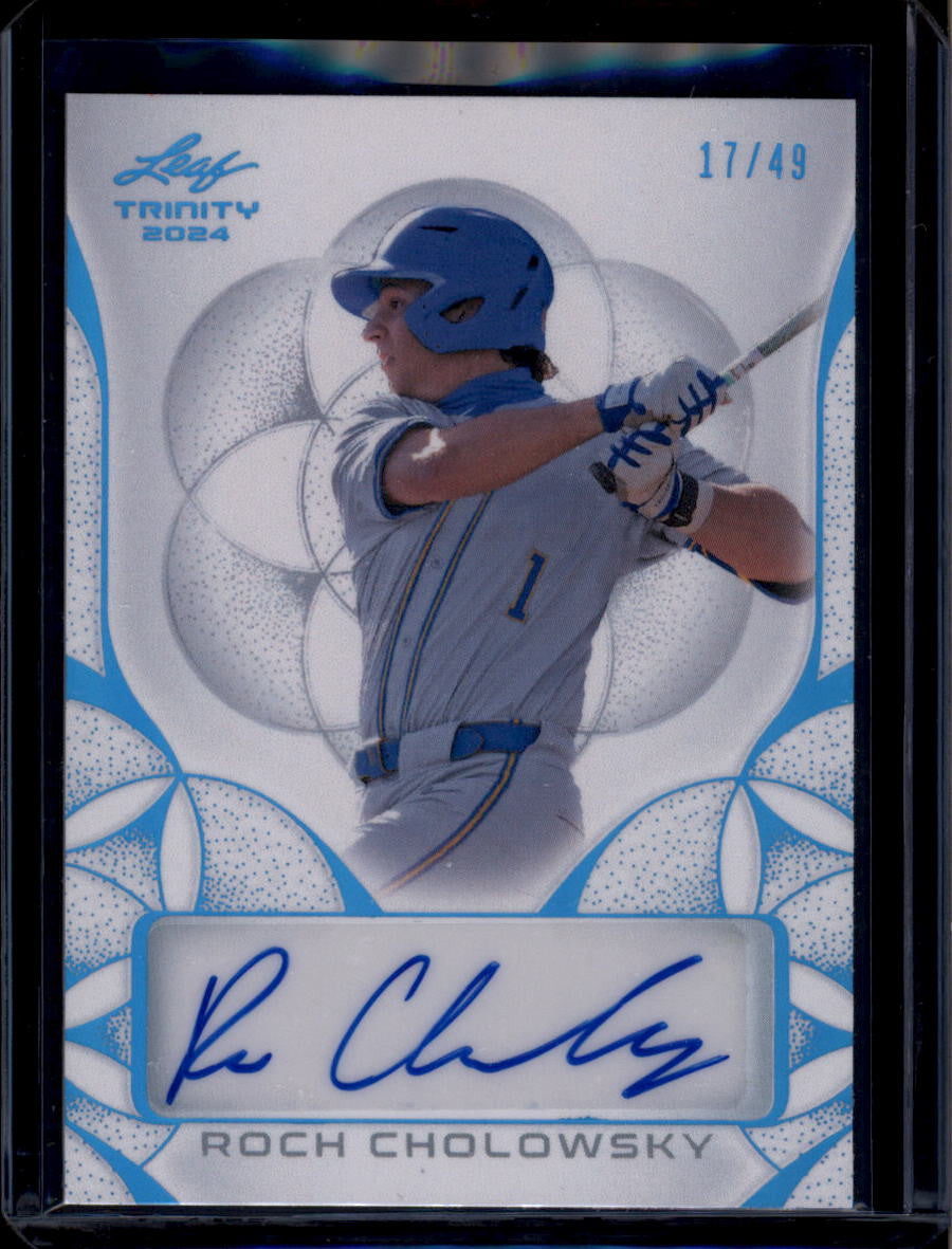 DELETE 181017 2024 Leaf Trinity Autographs Platinum barc1 Roch Cholowsky Rookie Auto 17/49