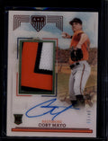 DELETE 181018 2023 Panini Chronicles America's Pastime Red 128 Coby Mayo Rookie Patch Auto /10