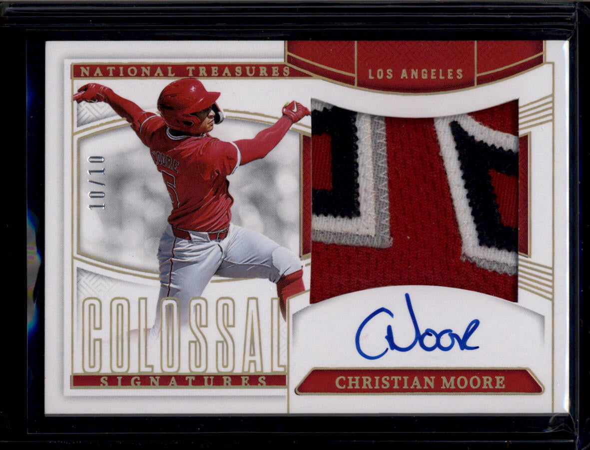 DELETE 181020 2025 National Treasures Colossal Autographs 32 Christian Moore RC Patch Auto /10