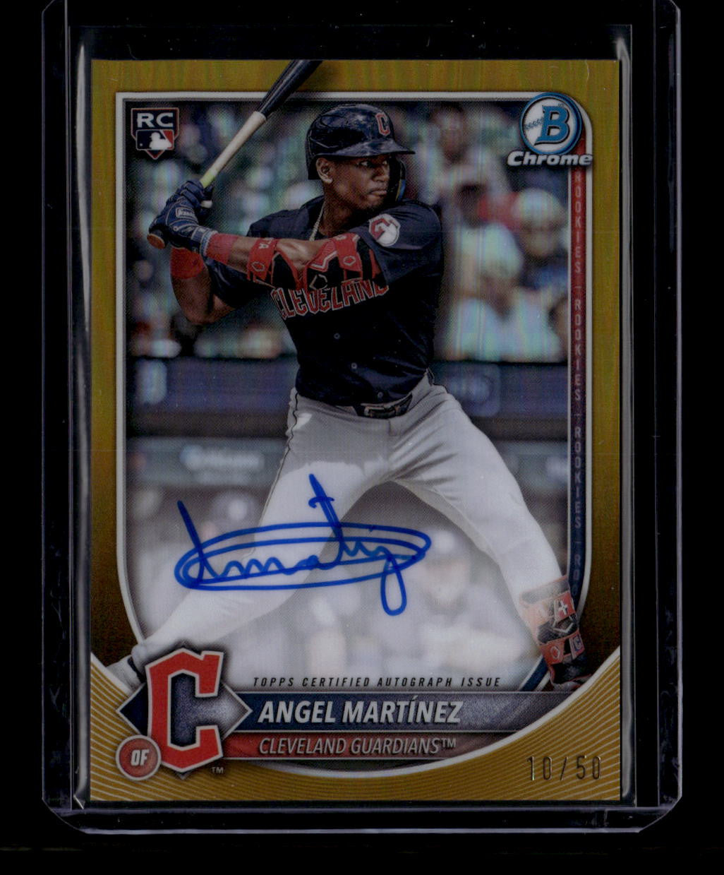 DELETE 181024 2025 Bowman Chrome Rookie Autographs Gold Refractor Angel Martinez RC Auto 10/50