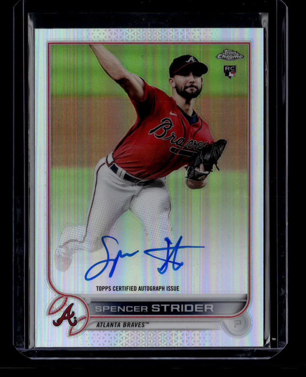 DELETE 181027 2022 Topps Chrome Rookie Autographs Refractor RASS Spencer Strider RC Auto /499