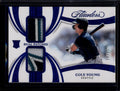DELETE 181033 2025 Panini Flawless Dual Patches Sapphire 11 Cole Young Rookie Dual Patch 14/15
