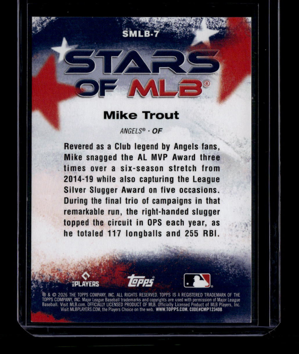 DELETE 181040 2026 Topps Stars of MLB Orange smlb7 Mike Trout 10/25