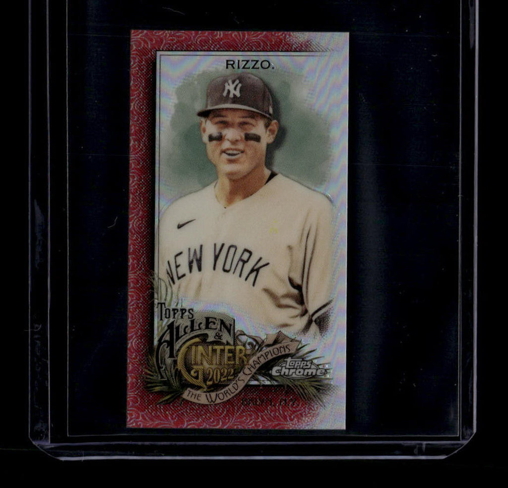 DELETE 181042 2022 Topps Allen and Ginter Chrome Mini Red Refractor 56 Anthony Rizzo 2/5