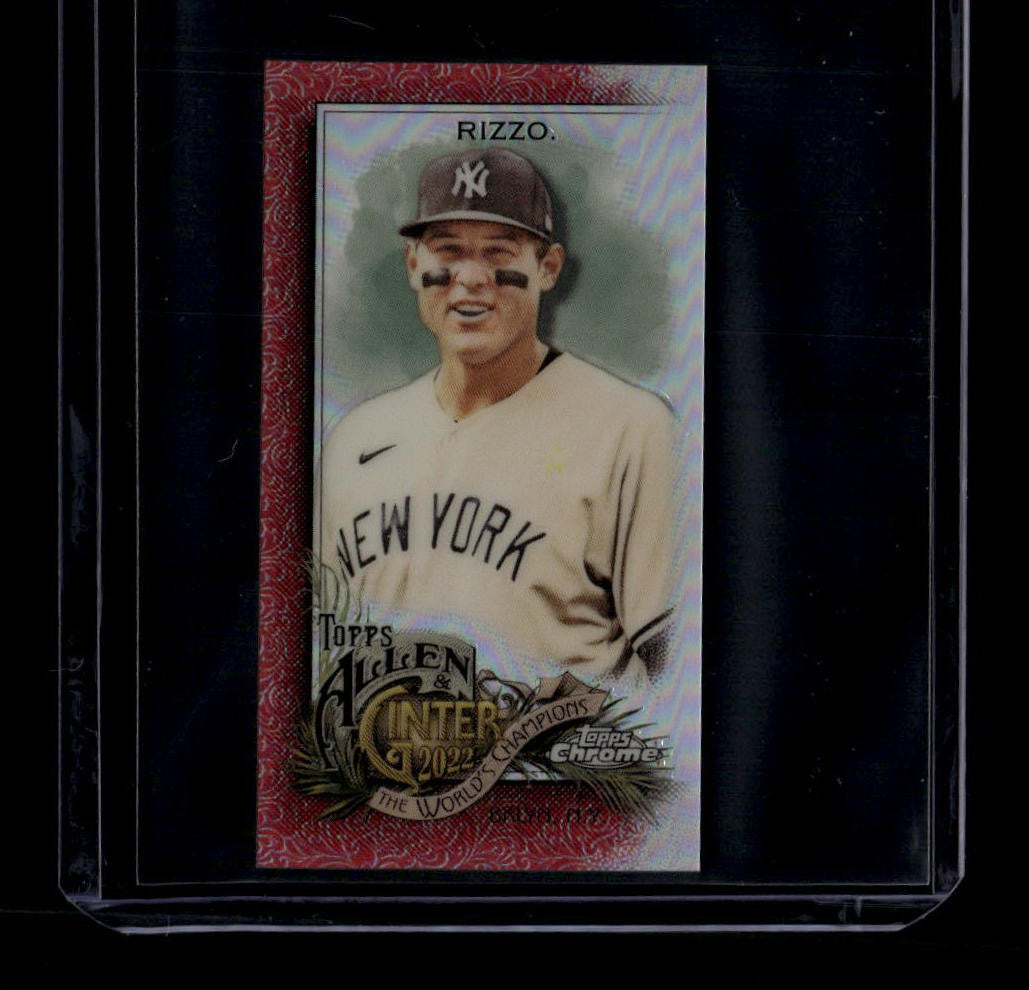 DELETE 181042 2022 Topps Allen and Ginter Chrome Mini Red Refractor 56 Anthony Rizzo 2/5