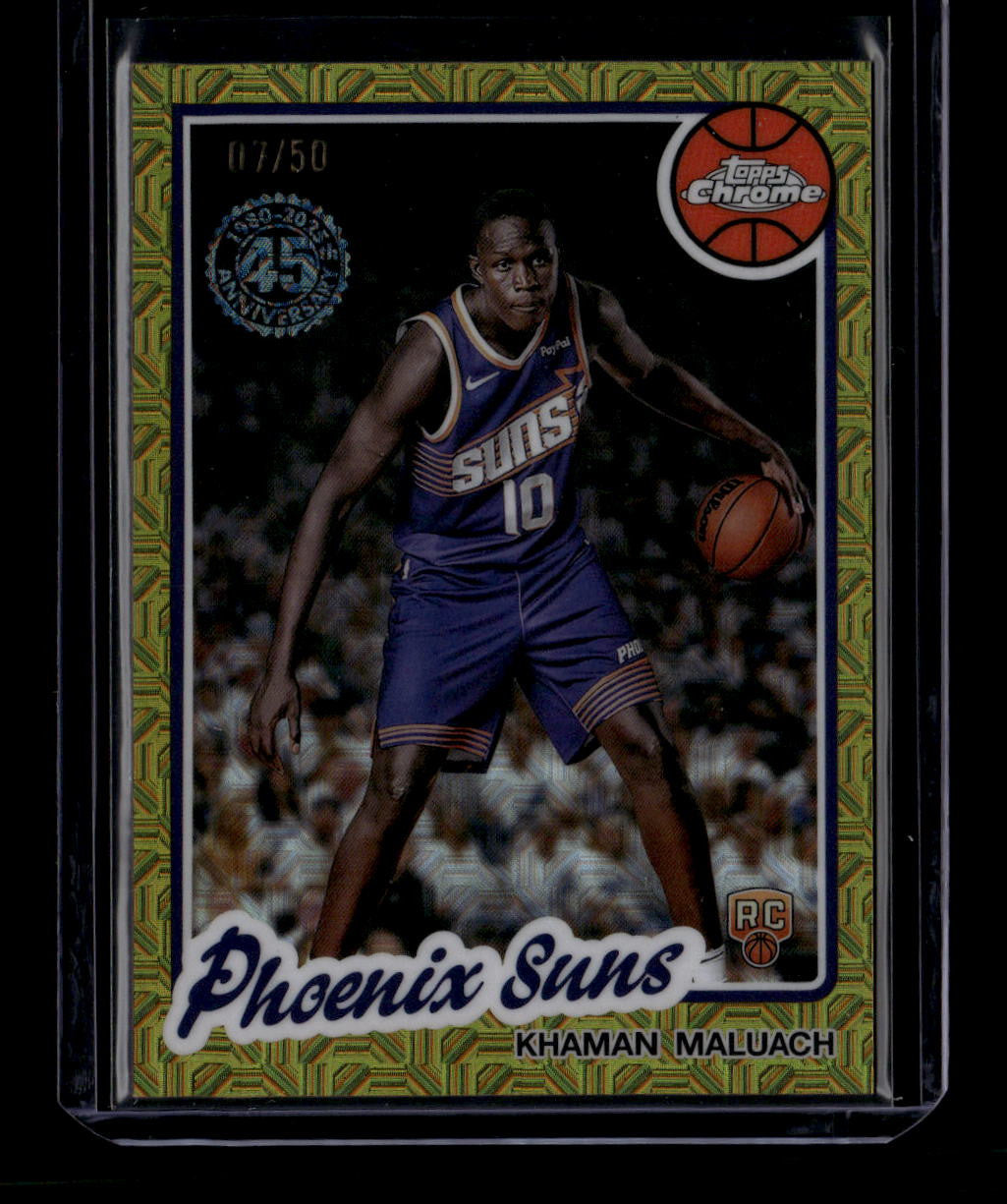 DELETE 181044 2025-26 Topps 80-81 Silver Pack Chrome Gold Mojo Refractor Khaman Maluach RC /50