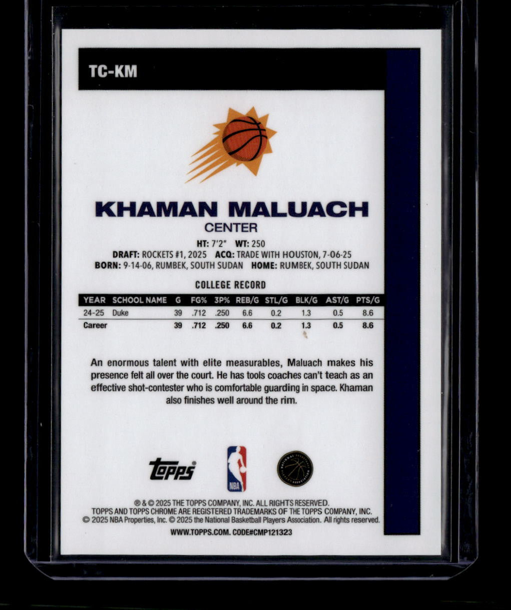 DELETE 181044 2025-26 Topps 80-81 Silver Pack Chrome Gold Mojo Refractor Khaman Maluach RC /50