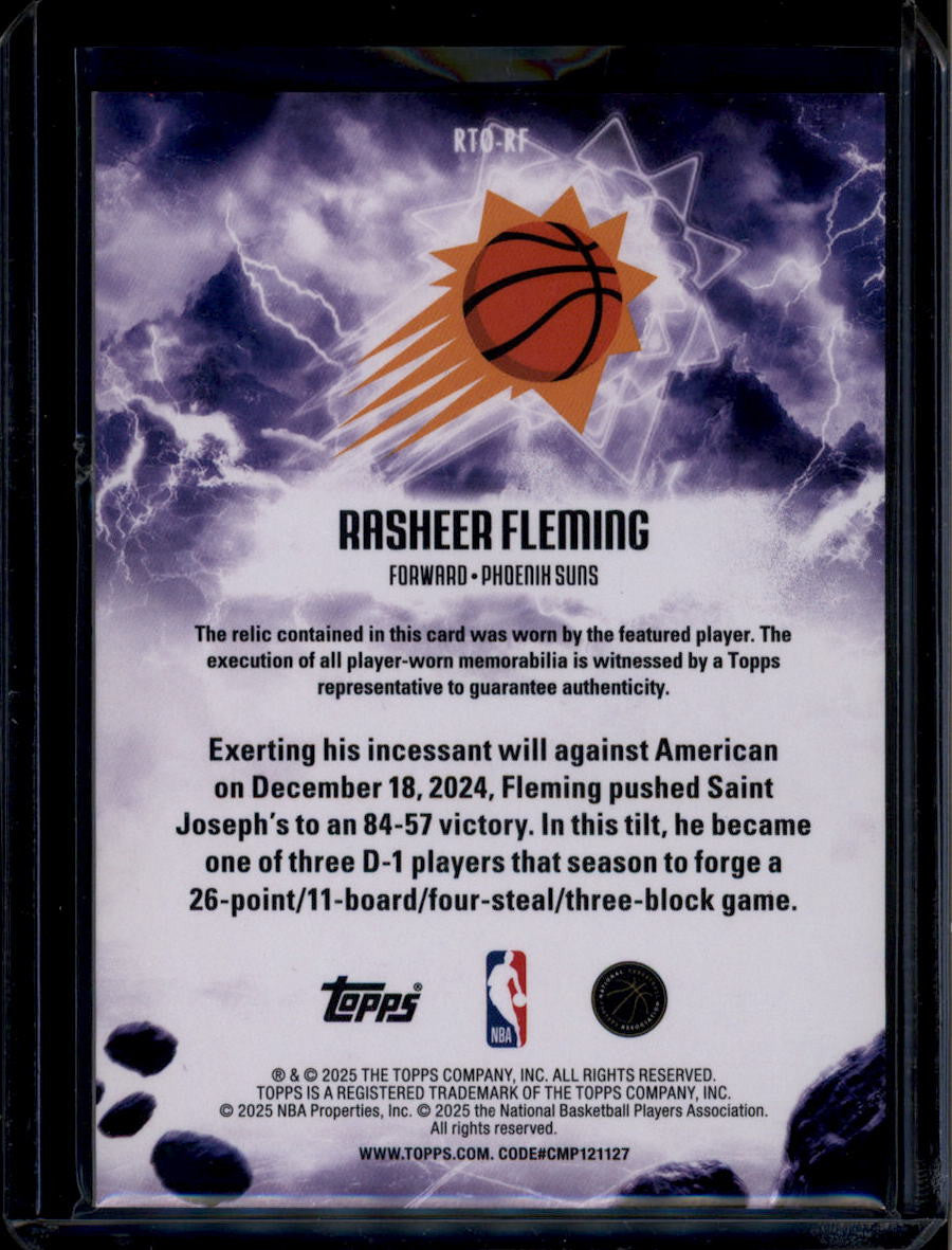 DELETE 181049 2025-26 Topps Rise to the Occasion Relics Black Rasheer Fleming RC Patch 9/10