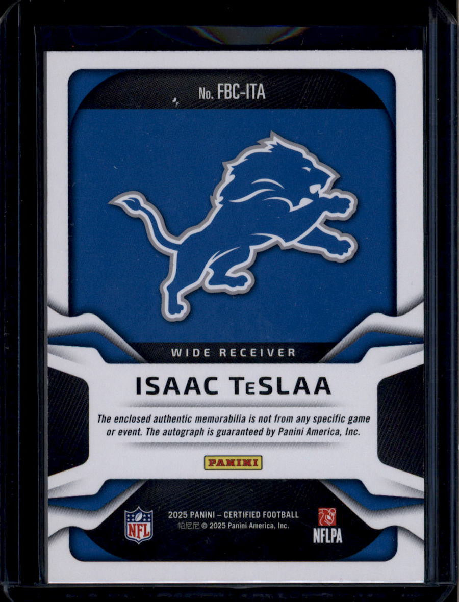 DELETE 181055 2025 Certified Freshman Fabric Signatures Red Isaac TeSlaa RC Patch Auto 96/99