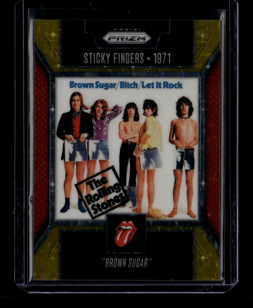 DELETE 181068 2025 Panini Prizm The Rolling Stones Singles Artwork Prizms Gold Brown Sugar /10