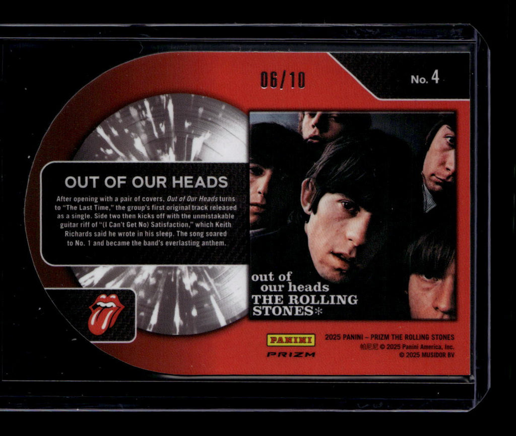 DELETE 181069 2025 Panini Prizm The Rolling Stones Albums Prizms 4 Gold Out of Our Heads 6/10