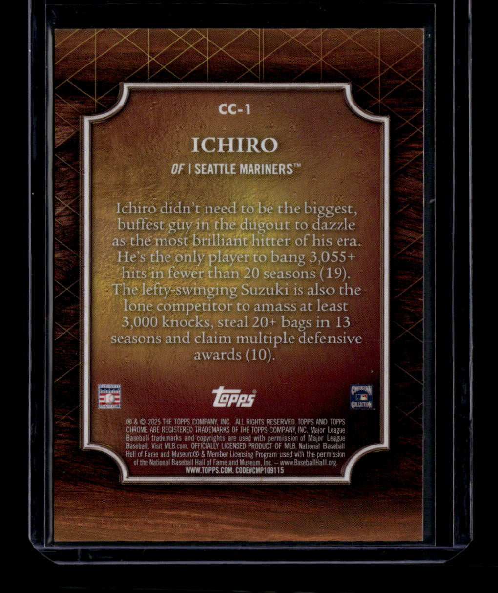DELETE 181085 2025 Topps Chrome Cooperstown Calls Blue Refractor cc1 Ichiro 138/150