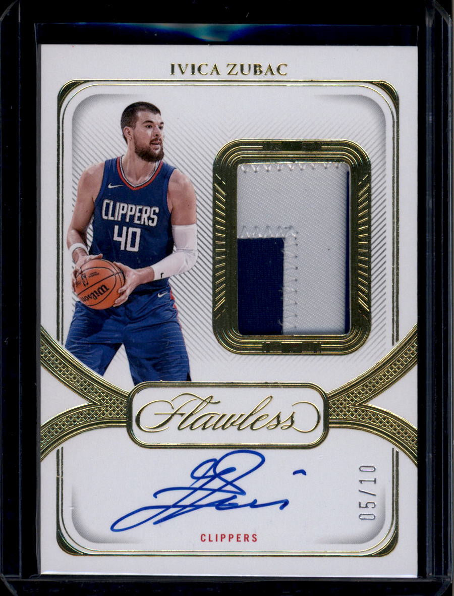 DELETE 181087 2023-24 Panini Flawless Signature Prime Materials 11 Ivica Zubac Patch Auto 5/10