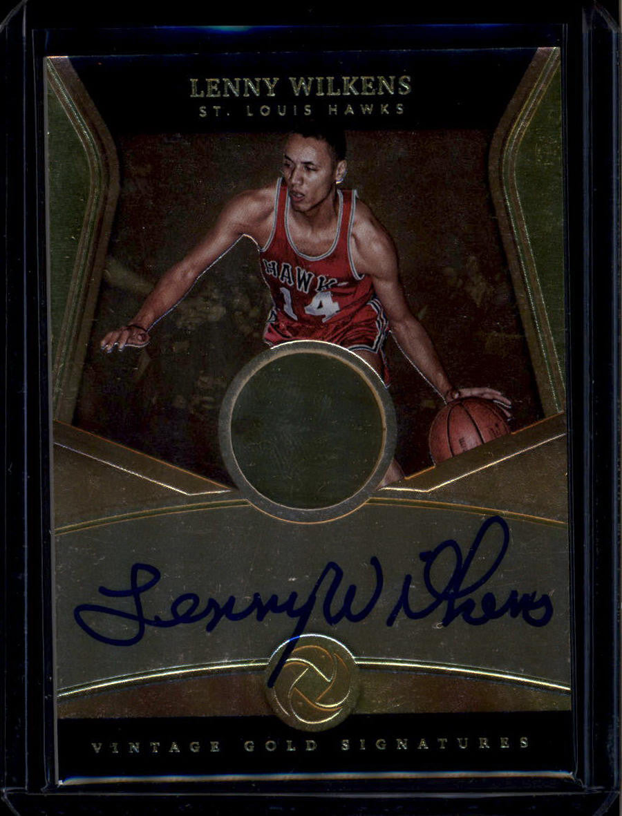 DELETE 181088 2017-18 Panini Opulence Vintage Gold Signatures Lenny Wilkens 14k Gold Auto 9/20