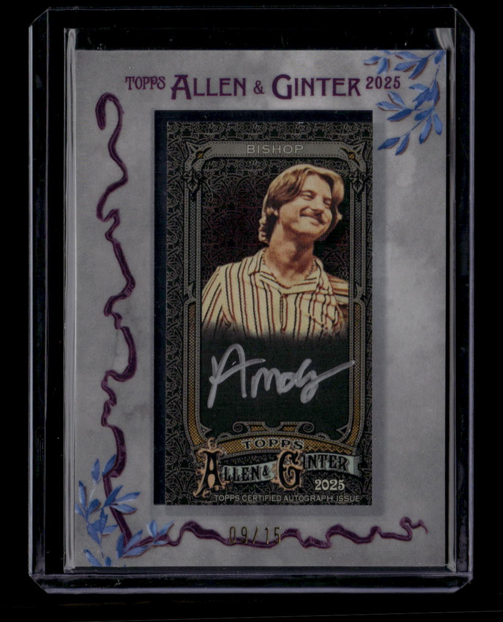 DELETE 181097 2025 Topps Allen and Ginter X Framed Mini Autographs Andrew Bishop Auto 9/15