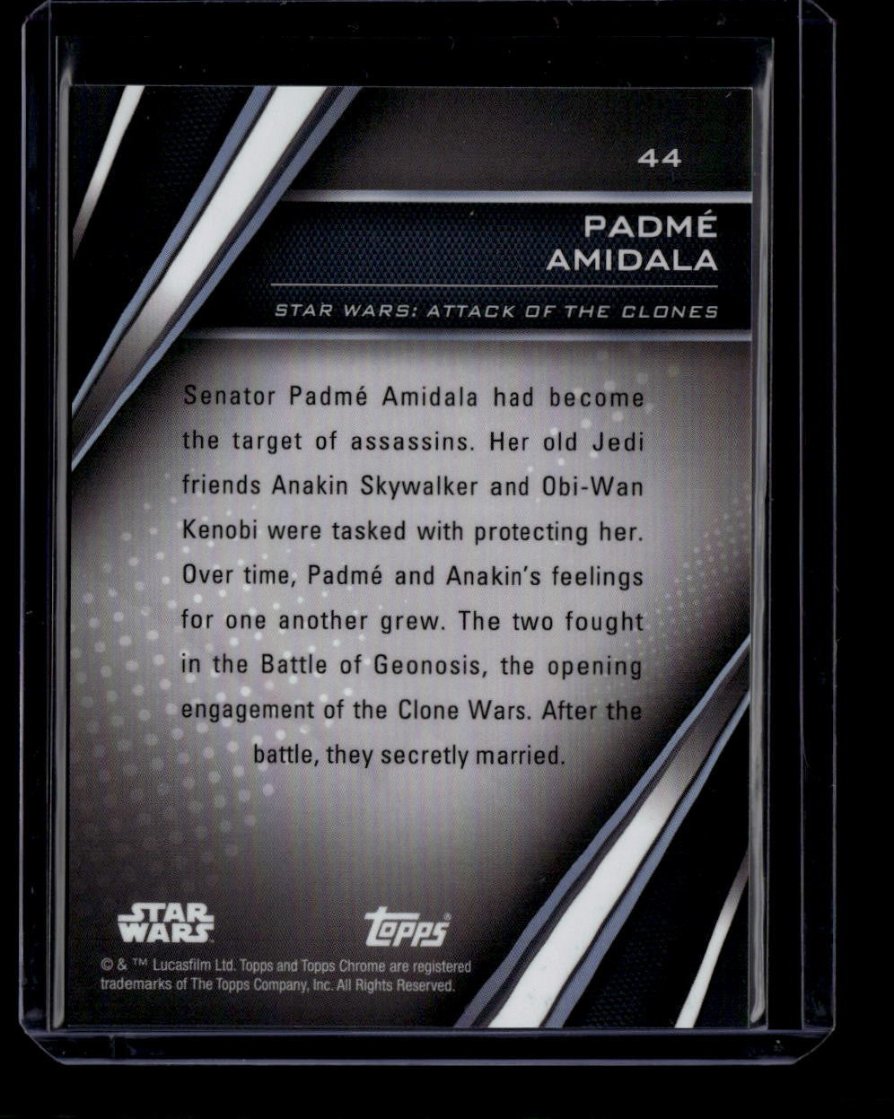 DELETE 181098 2023 Topps Chrome Black Star Wars Refractor 44 Padme Amidala 181/199
