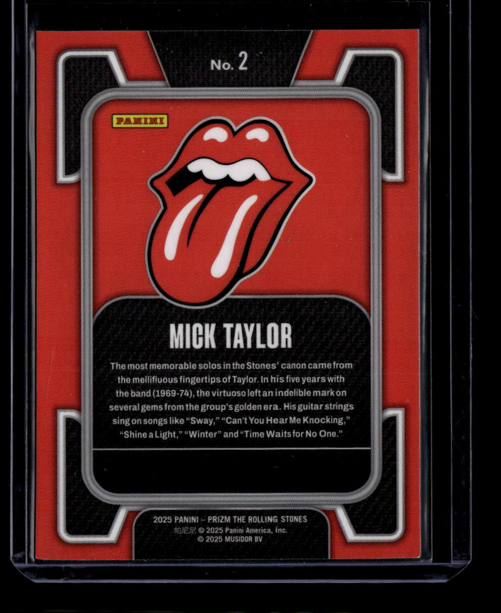 DELETE 181100 2025 Panini Prizm The Rolling Stones Silver Photo Variation 2 Mick Taylor SP