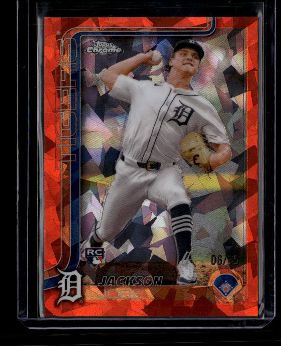 DELETE 181101 2025 Topps Chrome Sapphire Orange Refractor 249 Jackson Jobe Rookie 6/25