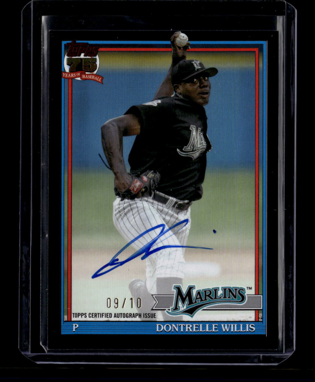 DELETE 181110 2026 Topps '91 Topps Autographs Black Foil 91adon Dontrelle Willis Auto 9/10