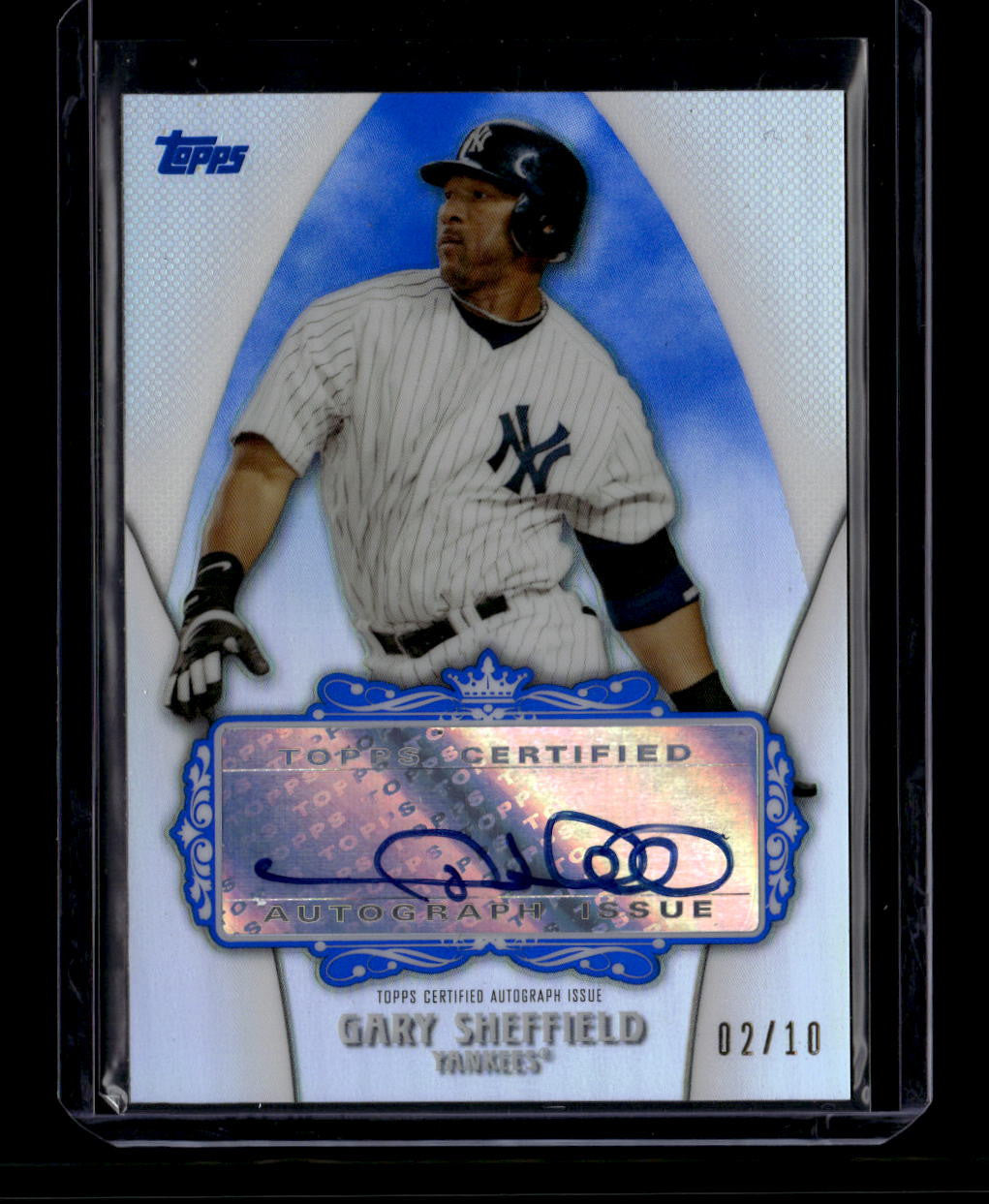 DELETE 181112 2013 Topps Replacement Autographs Blue NNO Gary Sheffield Auto 2/10