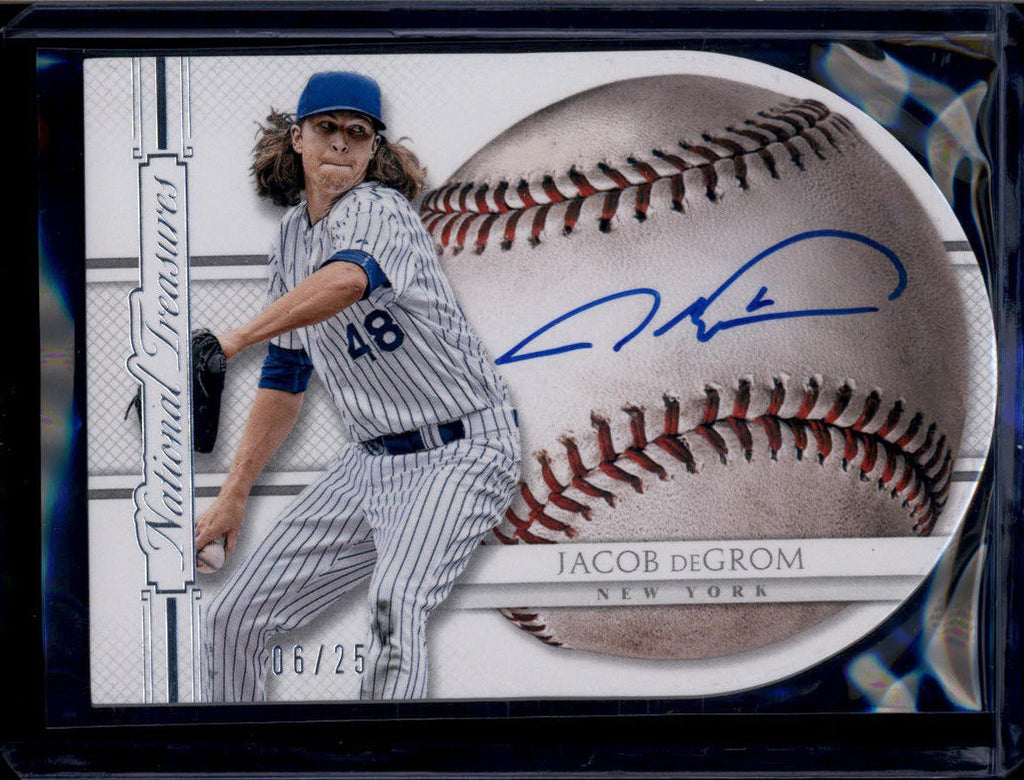 DELETE 181114 2015 Panini National Treasures Signatures Die Cuts 41 Jacob deGrom Auto 6/25