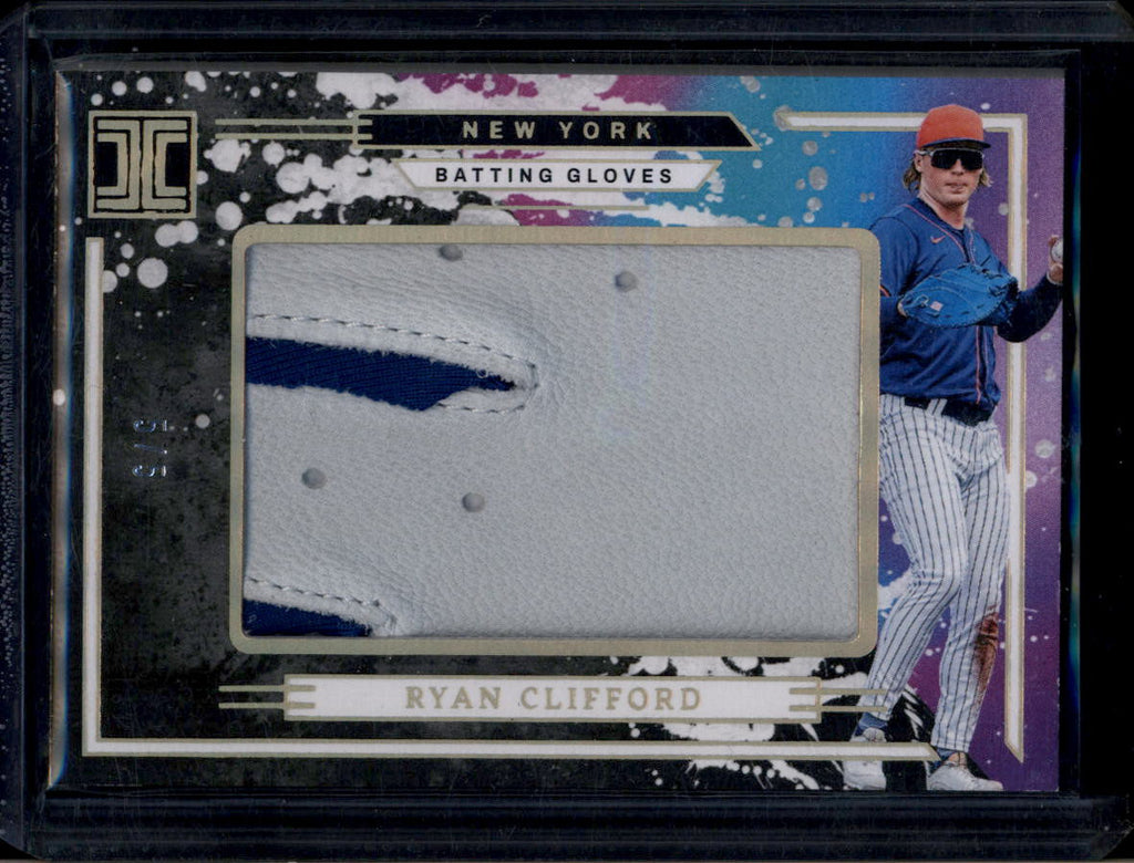 DELETE 181117 2025 Panini Impeccable Patches 23 Ryan Clifford RC Jumbo Batting Glove Patch 5/5