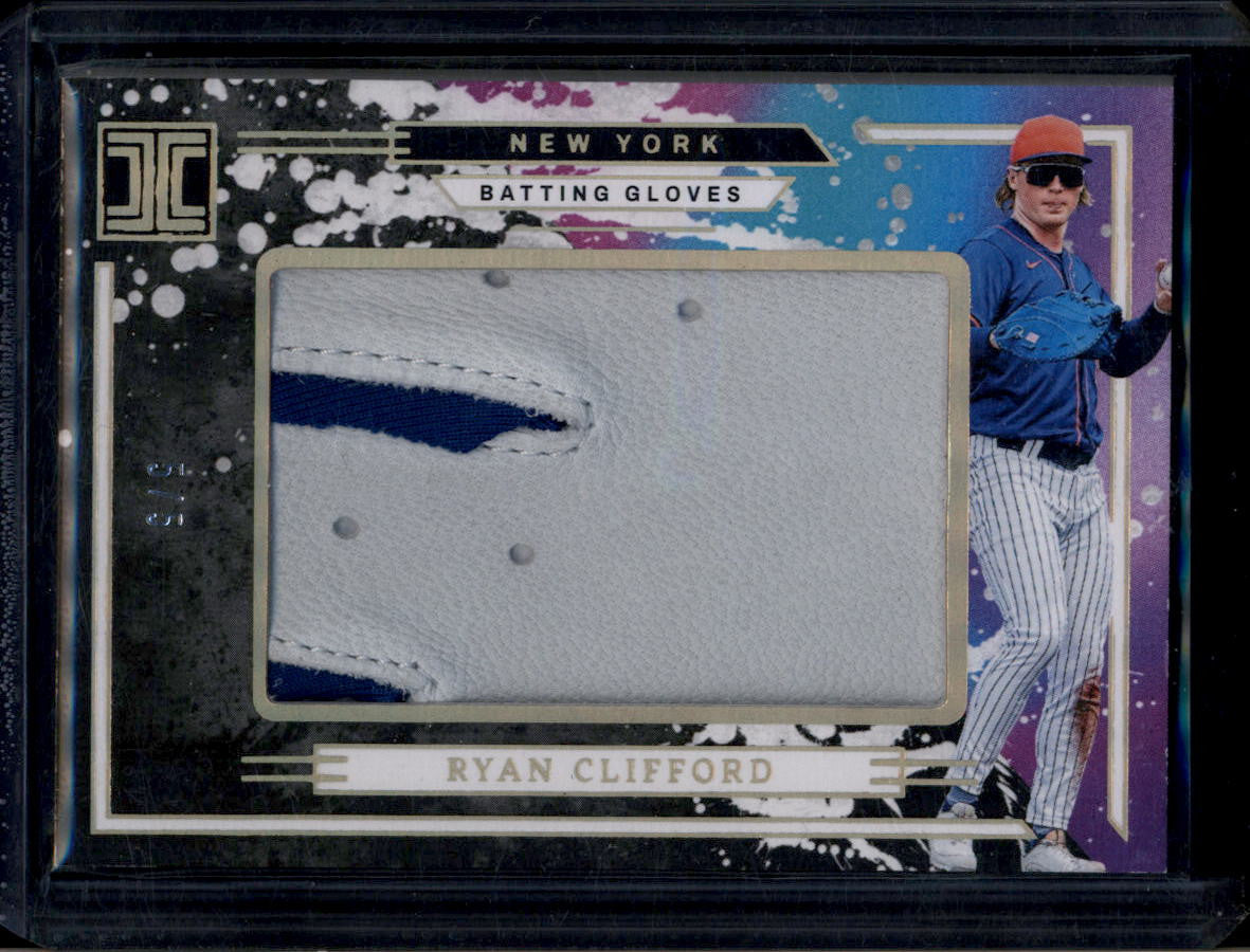 DELETE 181117 2025 Panini Impeccable Patches 23 Ryan Clifford RC Jumbo Batting Glove Patch 5/5