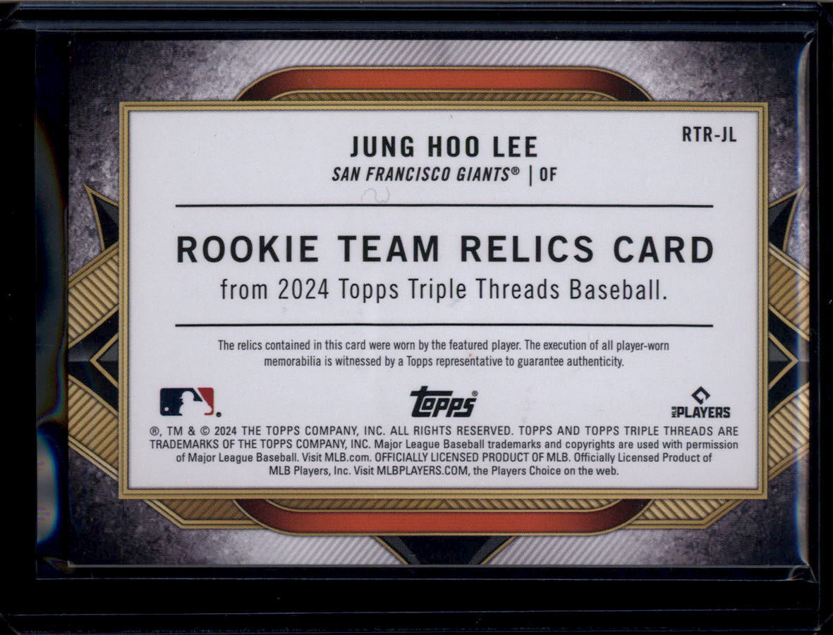 DELETE 181118 2024 Topps Triple Threads Rookie Team Relics Jung Hoo Lee RC Jersey Patch 19/36