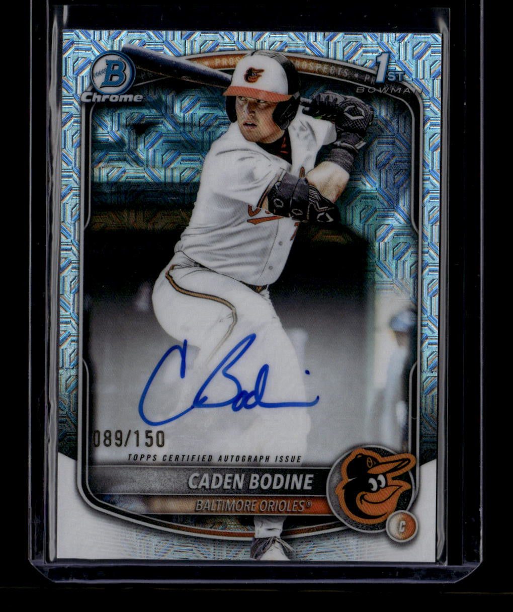 DELETE 181123 2025 Bowman Chrome Draft Autographs Choice Refractor Caden Bodine RC Auto 89/150