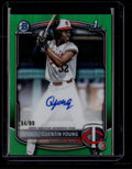 DELETE 181124 2025 Bowman Chrome Draft Autographs Green Refractor Quentin Young RC Auto 94/99