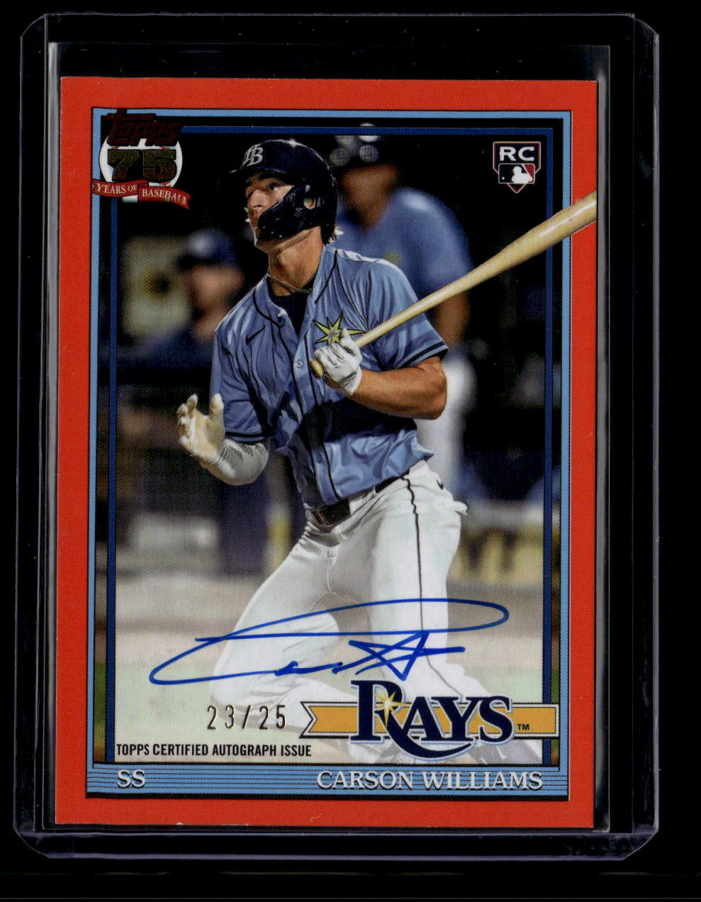 DELETE 181126 2026 Topps '91 Autographs Orange Foil 91acw Carson Williams Rookie Auto 23/25